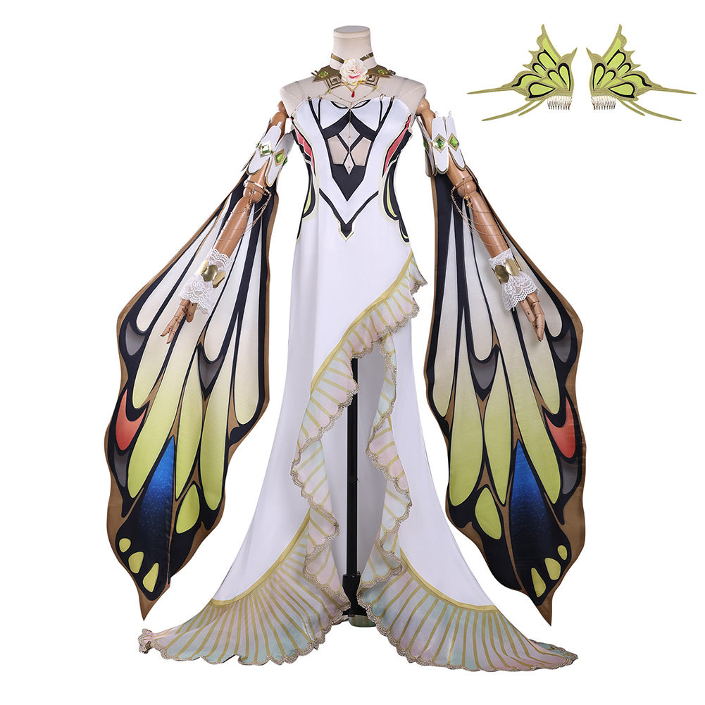 Code Geass: Lost Stories C.C. Butterfly Gown Set Outfits Cosplay Costume