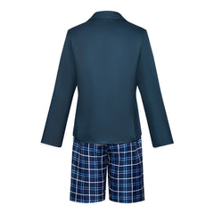 Coven Academy (2026) Tegan Blue Plaid Shorts School Uniform Outfits Cosplay Costume