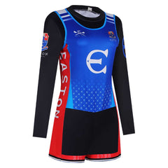 Crew Girl (2026) Teagan Tao Easton Prep Rower Blue Uniform Outfits Cosplay Costume