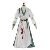 Where Winds Meet (2025) Chen Zixi White Green Set Wuxia Hanfu Outfits Cosplay Costume