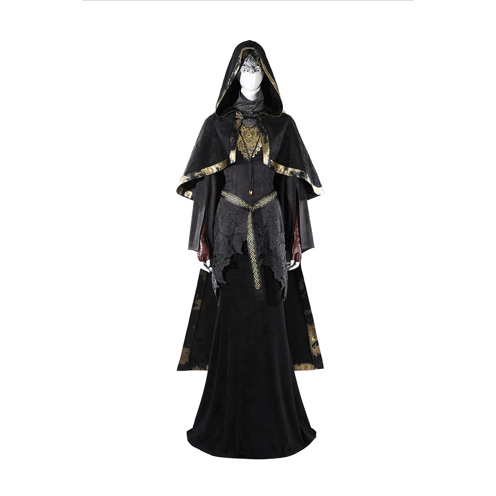 Dark Souls 3 Fire Keeper Black Dress Set Outfits Cosplay Costume Halloween Suit