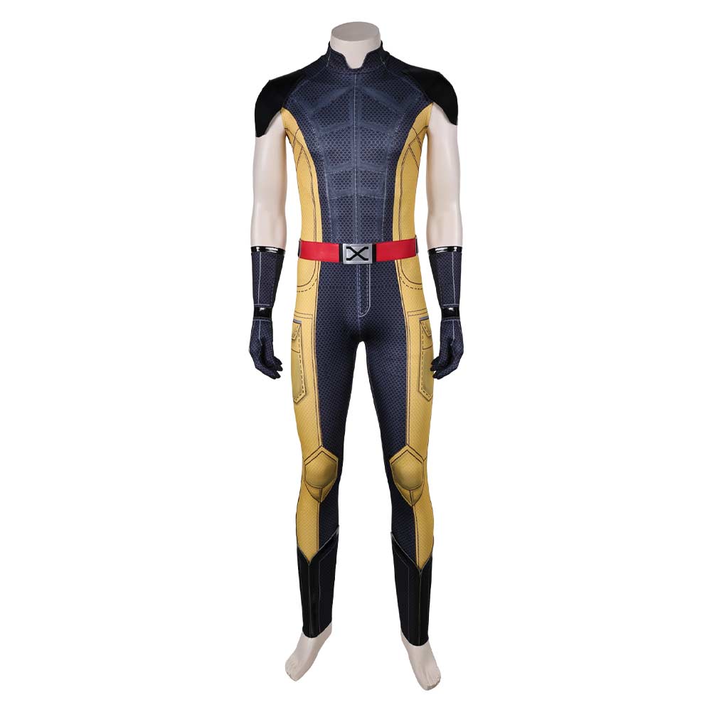 Deadpool & Wolverine (2024) Wolverine Black Jumpsuit Outfits Cosplay Costume Halloween Carnival Suit