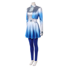Descendants: Wicked Wonderland (2026) Chloe Blue Dress Set Outfits Cosplay Costume