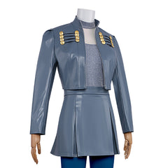 Descendants: Wicked Wonderland (2026) Chloe Blue Gray Set Outfits Cosplay Costume