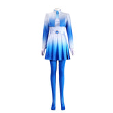 Descendants: Wicked Wonderland (2026) Chloe Blue Jacket Dress Set Outfits Cosplay Costume