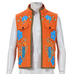 Descendants: Wicked Wonderland (2026) Luis Madrigal Embroidered Orange Vest Outfits Cosplay Costume