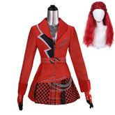 Descendants: Wicked Wonderland (2026) Red Jacket Skirt Set Outfits Cosplay Costume