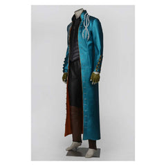 Devil May Cry 3 Vergil Cyan Long Coat Set Outfits Cosplay Costume
