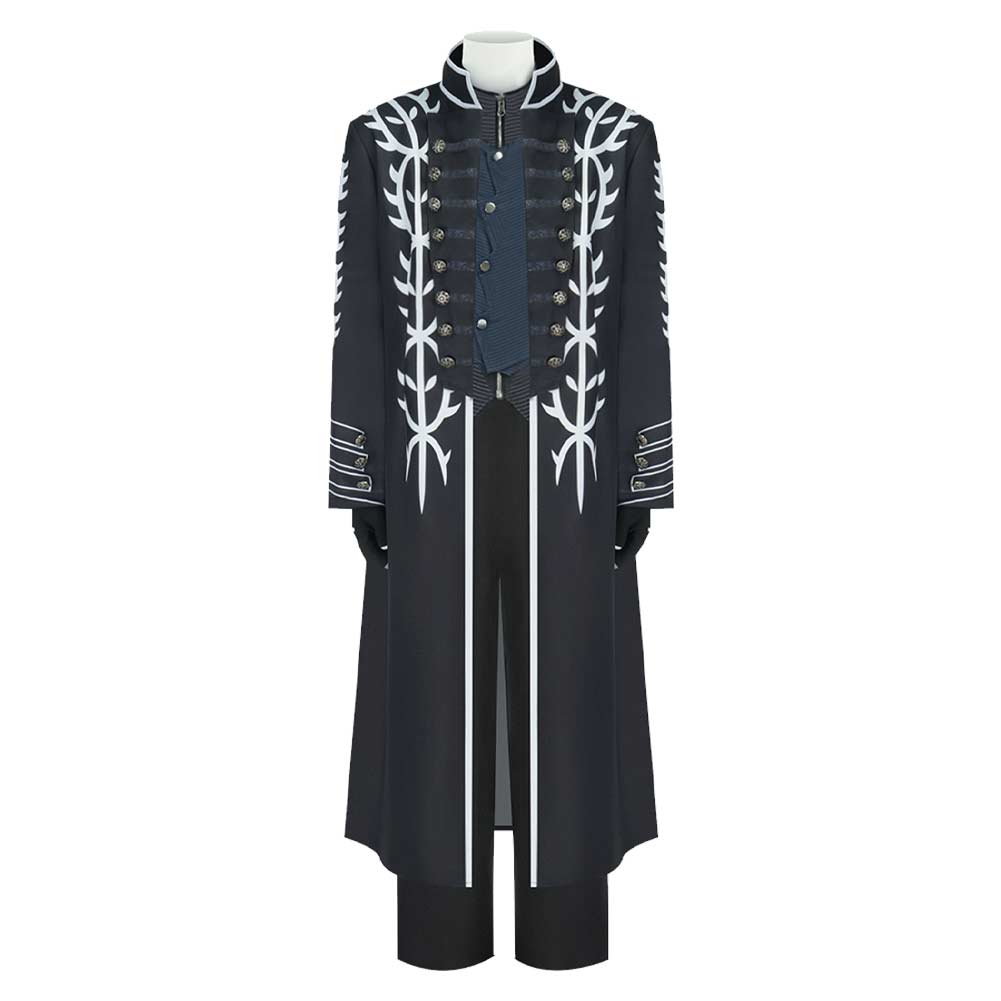 Devil May Cry (2025) Vergil Black Coat Set Outfits Cosplay Costume