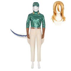 Diego Brando Blue Green Set With Tail Outfits Cosplay Costume Carnival Suit