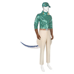 Diego Brando Blue Green Set With Tail Outfits Cosplay Costume Carnival Suit