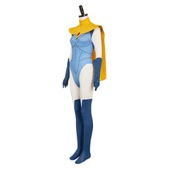 Dispatch (2025) Blonde Blazer Blue Jumpsuit Set Outfits Cosplay Costume