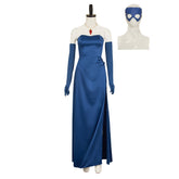 Dispatch (2025) Blonde Blazer Mandy Blue Dress Gown Set Outfits Cosplay Costume