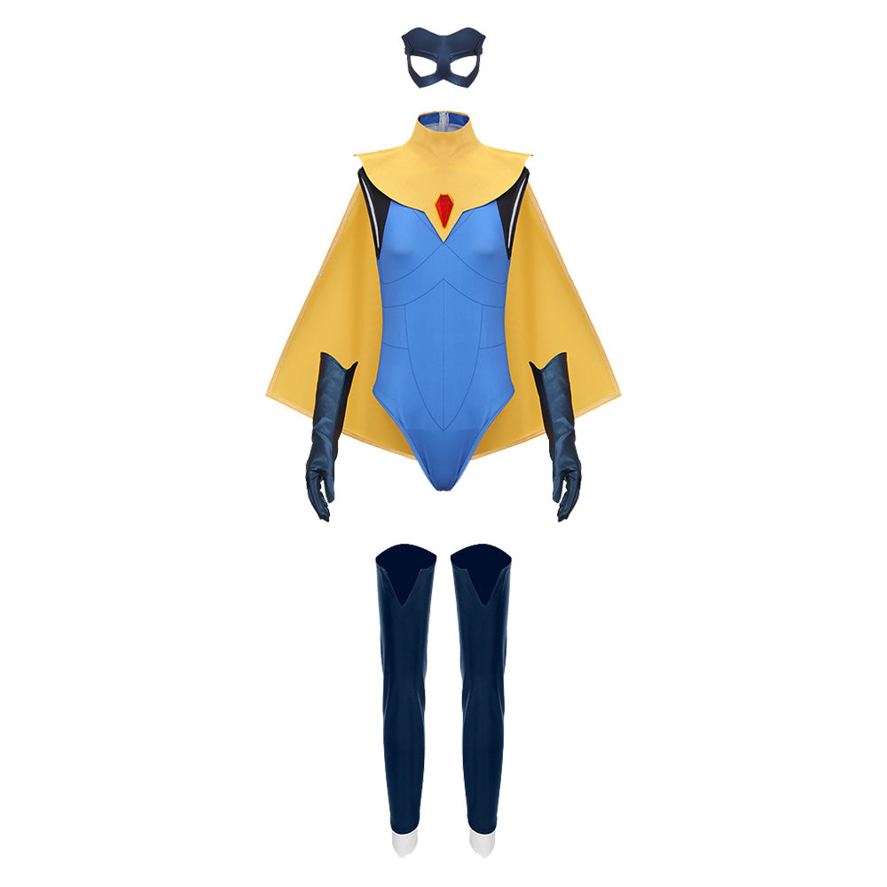 Dispatch (2025) Blonde Blazer Yellow Blue Jumpsuit Set Outfits Cosplay Costume