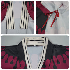 Douma Red Kimono Set Outfits Cosplay Costume Halloween Carnival Suit