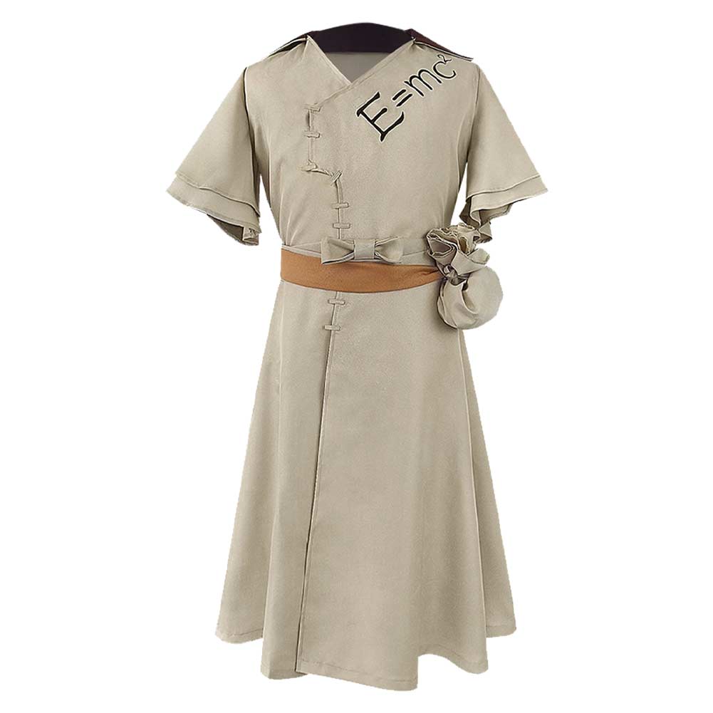 Dr. Stone Season 4 (2025) Ishigami Senkuu White Dress Robe Outfits Cosplay Costume