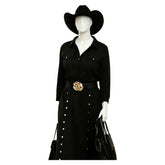 Dutton Ranch (2026) Beulah Jackson Black Dress Hat Set Outfits Cosplay Costume