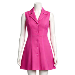 Elle (2026) Elle Woods Pink V Neck Dress Outfits Cosplay Costume