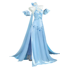 Emilia Crystal Dress Blue Set Outfits Cosplay Costume Carnival Suit