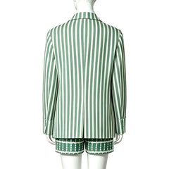 Emily In Paris Emily Cooper Blue Striped Set Outfits Cosplay Costume - Pre-order