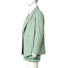 Emily In Paris Emily Cooper Blue Striped Set Outfits Cosplay Costume - Pre-order