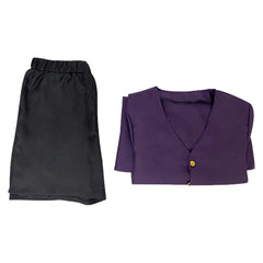 Evil Dead Rise Beth Bixler Purple Shirt Dress Set Outfits Halloween Cosplay Costume