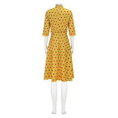 Fantastic Mr. Fox Mrs Felicity Fox Yellow Dress Outfits Cosplay Costume