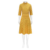 Fantastic Mr. Fox Mrs Felicity Fox Yellow Dress Outfits Cosplay Costume
