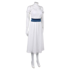 Fear Street: Prom Queen (2025) Lori Granger White Dress Outfits Cosplay Costume
