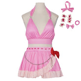 Final Fantasy VII Aerith Gainsborough Pink Swimsuit Outfits Cosplay Costume