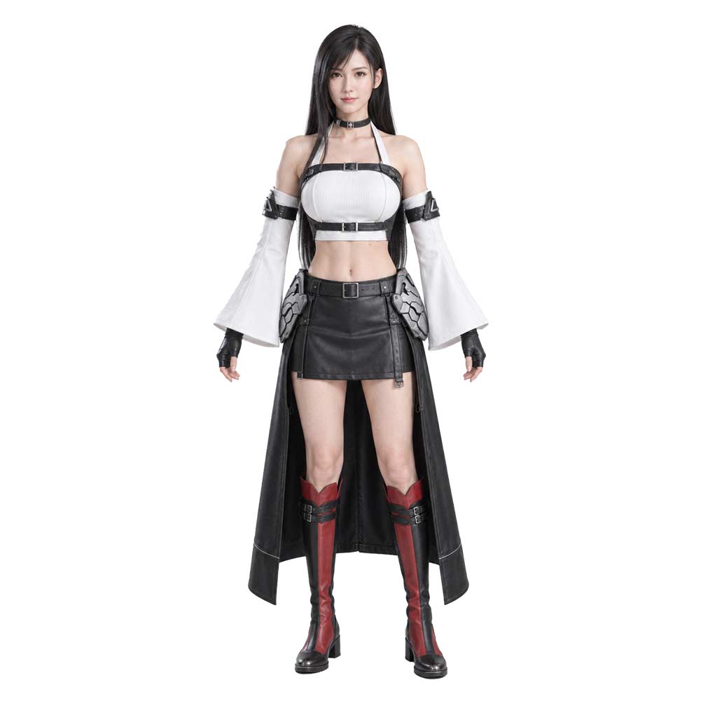 Final Fantasy VII Revelation (2027) Tifa Lockhart White Black Set Outfits Cosplay Costume