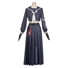 Final Fantasy VII: Ever Crisis Aerith School Uniform Black Set Cosplay Costume