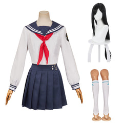 Final Fantasy VII: Ever Crisis Tifa Lockhart Seventh High School Uniform White Set Cosplay Costume