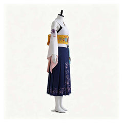 Final Fantasy X Yuna White Purple Kimono Set Outfits Cosplay Costume