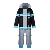 Fire Force Shinra Kusakabe Firefighting Gray Uniform Outfits Cosplay Costume