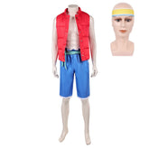 Forgotten Island (2026) Raww Red Vest Blue Shorts Set Outfits Cosplay Costume