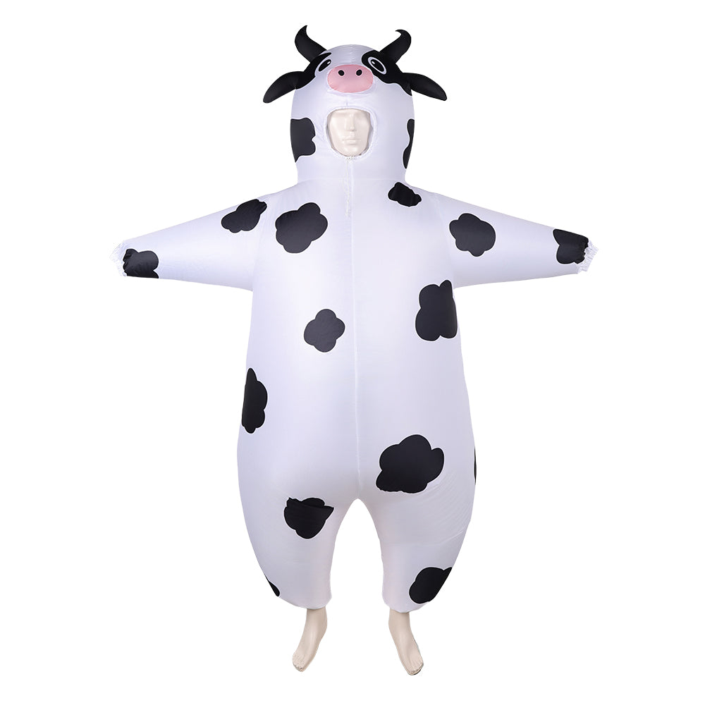 Funny Dairy Cattle Cow Inflatable Animal Outfits Cosplay Costume Halloween Carnival Suit