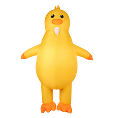 Funny Yellow Duck Inflatable Animal Outfits Cosplay Costume Halloween Carnival Suit