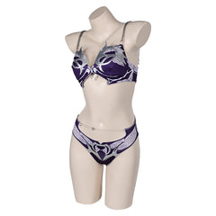 Game Baldur's Gate Shadowheart Purple Swimsuit Outfits Cosplay Costume Halloween Carnival Suit