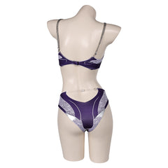 Game Baldur's Gate Shadowheart Purple Swimsuit Outfits Cosplay Costume Halloween Carnival Suit