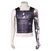 Game Cyberpunk 2077 Johnny Silverhand Printed Tops Outfits Cosplay Costume Halloween Carnival Suit