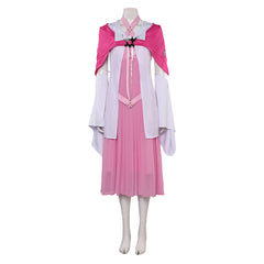 Game Final Fantasy VII Aerith Gainsborough Pink Dress Cosplay Costume Outfits Halloween Carnival Suit
