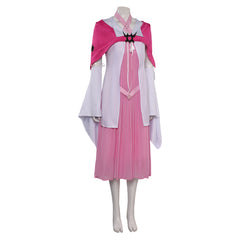 Game Final Fantasy VII Aerith Gainsborough Pink Dress Cosplay Costume Outfits Halloween Carnival Suit