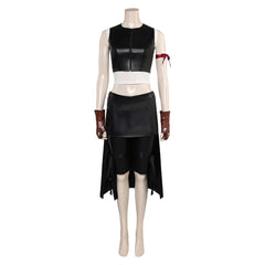 Game Final Fantasy VII Rebirth (2024) Tifa Black Set Outfits Cosplay Costume Halloween Carnival Suit