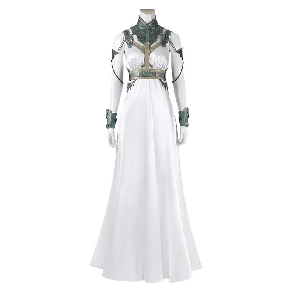 Game Final Fantasy VII Rebirth (2024) Tifa Yuffie Aerith Gold Saucer White Dress Outfits Cosplay Costume Halloween Carnival Suit