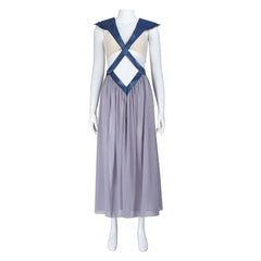 Game Of Thrones Daenerys Targaryen Yunkai Blue Gray Dress Outfits Cosplay Costume
