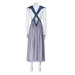 Game Of Thrones Daenerys Targaryen Yunkai Blue Gray Dress Outfits Cosplay Costume