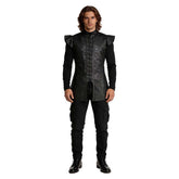 Game of Thrones Jon Snow Black Leather Vest Set Outfits Cosplay Costume