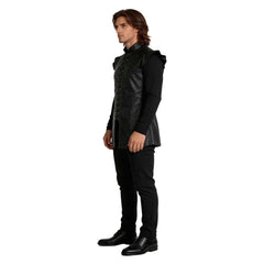 Game of Thrones Jon Snow Black Leather Vest Set Outfits Cosplay Costume