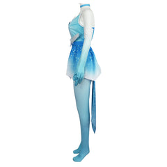 Game Princess Peach: Showtime! (2024) Ice Flower Peach Blue Dress Outfits Cosplay Costume Halloween Carnival Suit